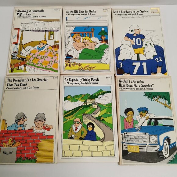 1970s Doonesbury Set of 10 Books Vtg Comics PBs G.B. Trudeau Political Cartoons - Picture 4 of 8